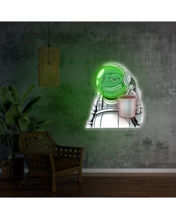 Frog Astronaut Star Led Uv Neon Art Light Up Your Space