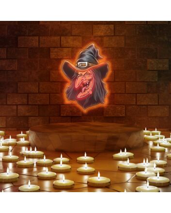 Scary Face Uv Light Neon Art Illumination Display