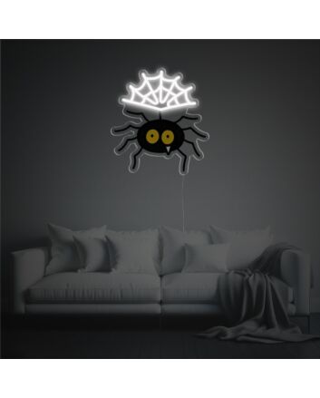 Spider Weaving Web LED Neon Acrylic Artwork