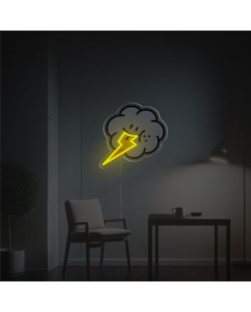 Thunder Cloud LED Neon Acrylic Artwork