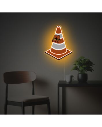 Unhappy Roadblock LED Neon Acrylic Artwork