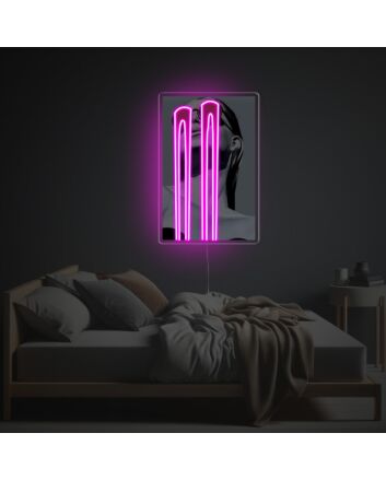 Aesthetic Woman With Melting Glasses LED Neon Acrylic Artwork