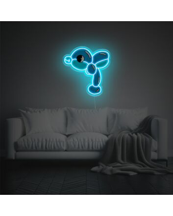 Blue Fish Shaped Balloon LED Neon Acrylic Artwork