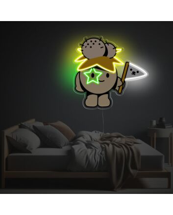 Boy With Head Injury LED Neon Acrylic Artwork