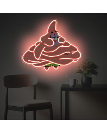 Crazy Fat Patrick Star LED Neon Acrylic Artwork