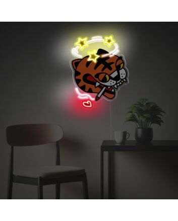 Dizzy Tiger LED Neon Acrylic Artwork