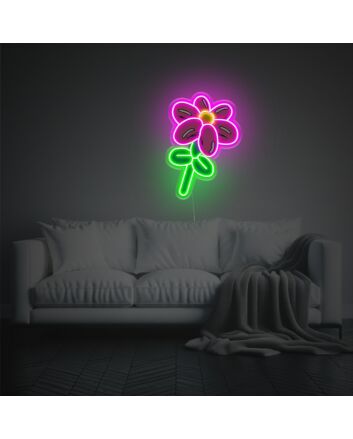 Flower-Shaped Balloon LED Neon Acrylic Artwork