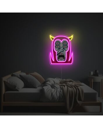 Four-Eyed Evil Man LED Neon Acrylic Artwork