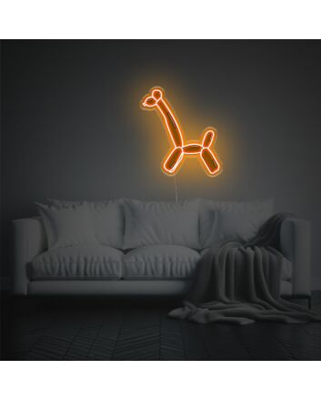 Giraffe-Shaped Balloon LED Neon Acrylic Artwork