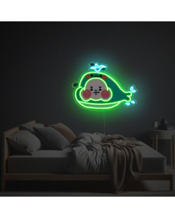Green Cheeky Submarine LED Neon Acrylic Artwork