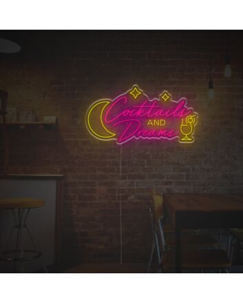 Cocktails And Dreams LED Neon Sign