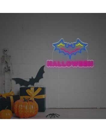 Halloween With Color Bat LED Neon Sign