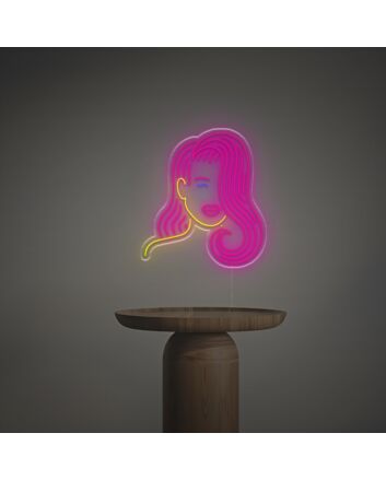 Long Hair Lady LED Neon Sign