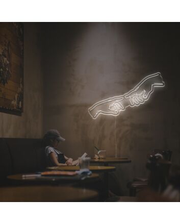 Touching Hands LED Neon Sign