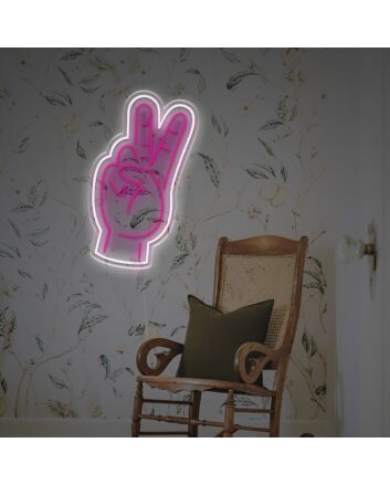 Aesthetic Peace Gesture LED Neon Sign