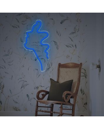 Half Lady Face Outline LED Neon Sign