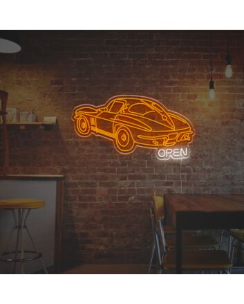 Sports Car Open LED Neon Sign
