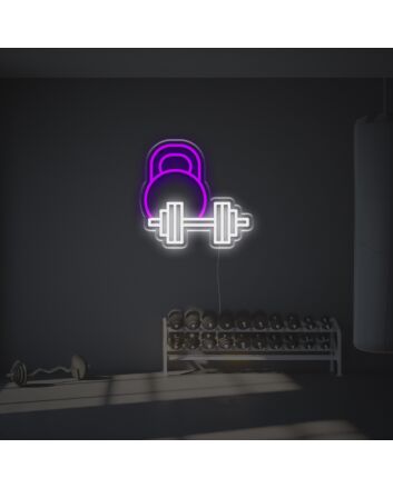 Dumbbell And Barbell LED Neon Sign