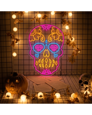 Sugar Skull LED Neon Sign 40inch