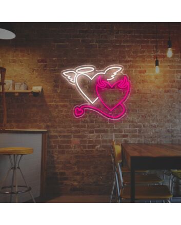 Angle And Devil Heart LED Neon Sign