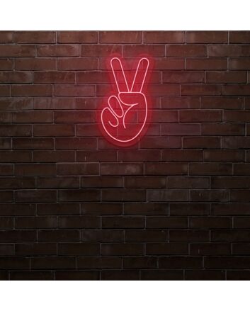 Peace Fingers LED Sign