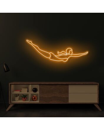 Pink Blonde Diver LED Neon Sign