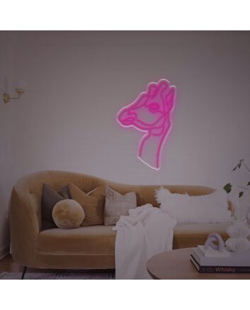 Cow Head Line Drawing LED Neon Sign