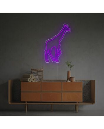 Giraffe Line Drawing LED Neon Sign