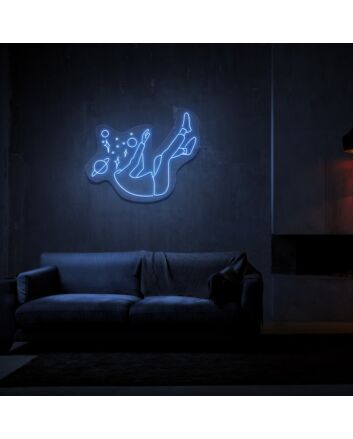 Falling Into Space Neon Sign