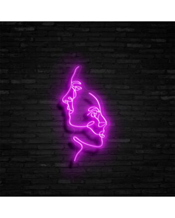 Two Faces Neon Sign