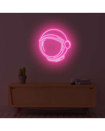 Space Man Head LED Neon Sign