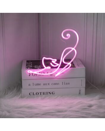 Downward Facing Cat Neon Sign