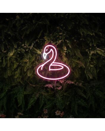 Flamingo Pool Floaty Neon Sign