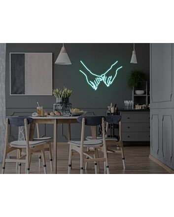 Holding Hands Neon Sign