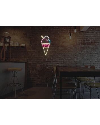 Ice Cream Open Neon Sign