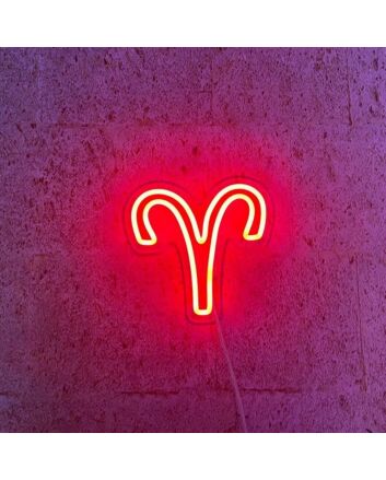 Aries Zodiac Neon Sign