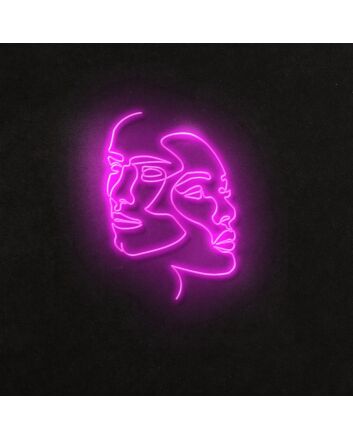 2Face Neon Sign