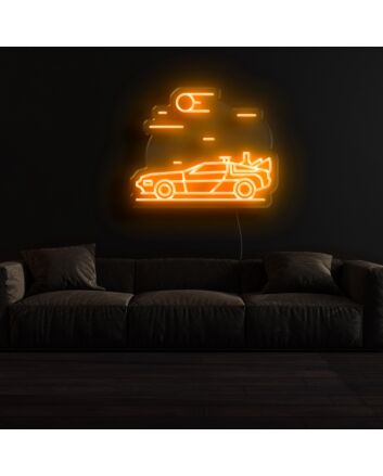 Back to the Future Car Neon Sign