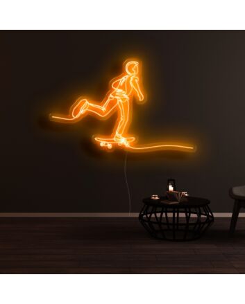 Boy Skating Neon Sign