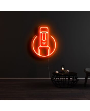 Easter Island Icon Neon Sign