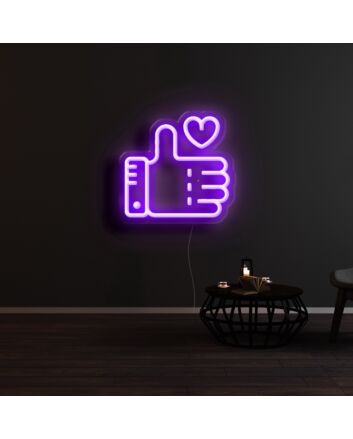 Thumbs Up Like Neon Sign