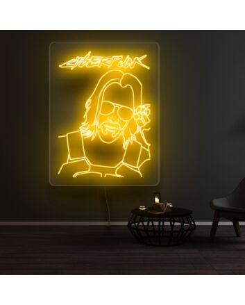 Cyberpunk 2077 Keanu Reeves Neon Sign