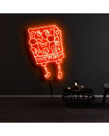 Spongebob Cute Face Neon Sign