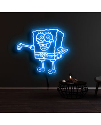 Spongebob Reaching Hand Neon Sign