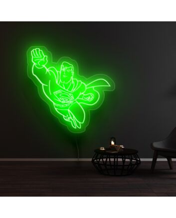 Superman On Mission Neon Sign