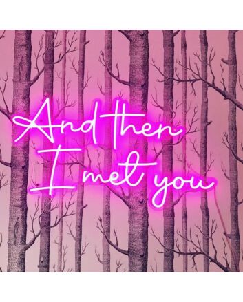 And Then I Met You Neon Sign