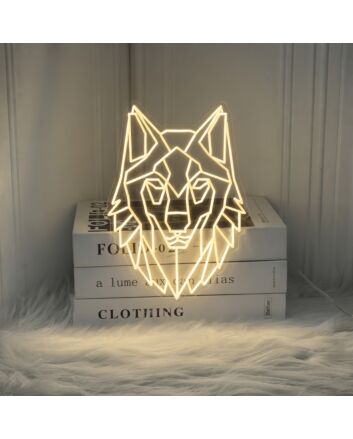 Geo Wolf Neon Sign