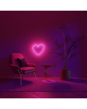 Geometric Heart Neon Sign