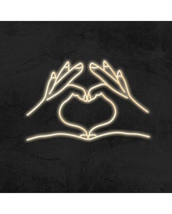 Heart Hands Neon Sign