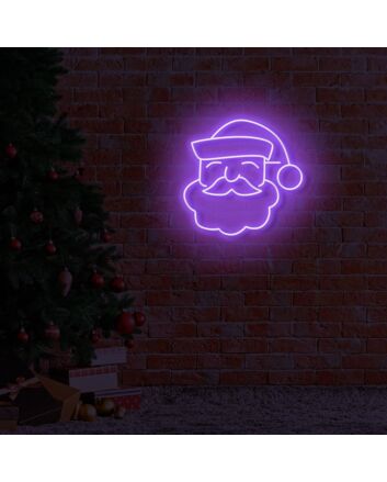 Santa Face LED Neon Sign